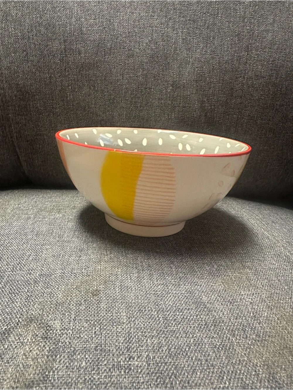 West Elm Hand-Painted Pattern Pop Bowl